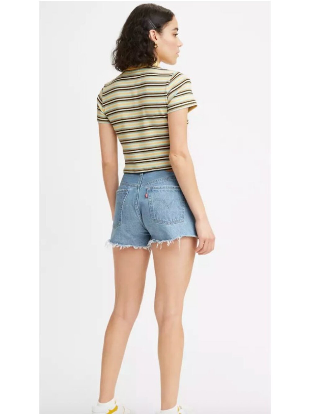 LEVI'S 501® Original Fit High Rise Women's Shorts 28 Ojai Light Stone Light Wash - Picture 2 of 15
